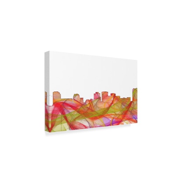 Marlene Watson 'Norfolk Virginia Skyline Swirl' Canvas Art,30x47